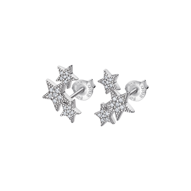 Boucles d'oreilles Lotus Silver