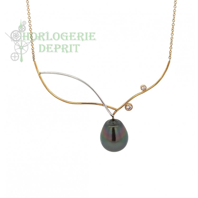 Collier en or et perle