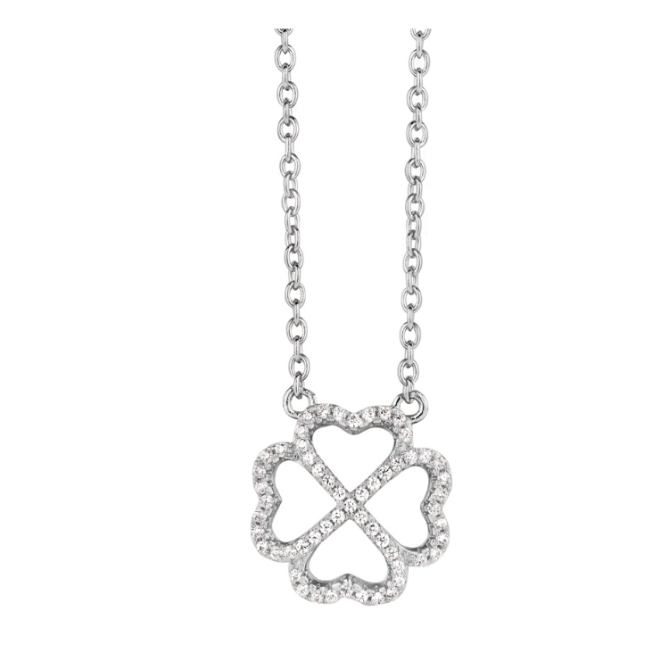 Collier Silver Rose