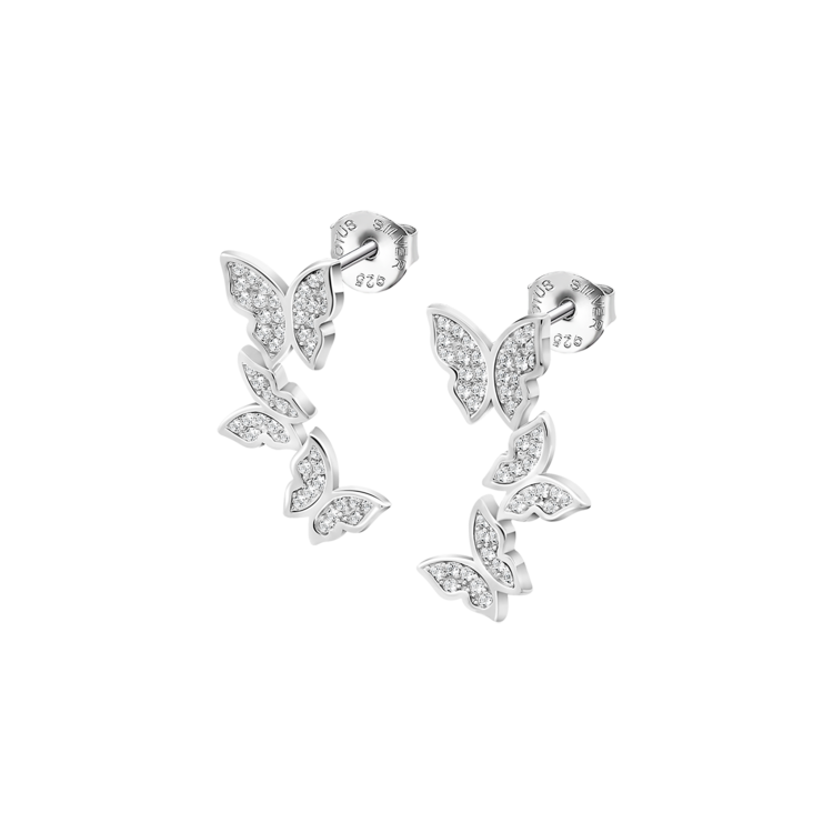 Boucles d'oreilles Lotus Silver