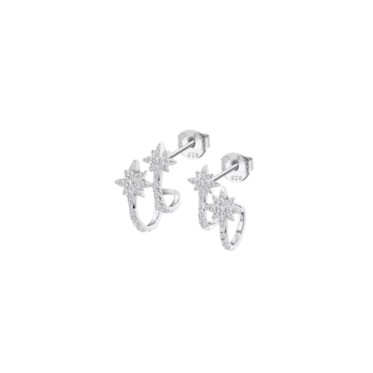 Boucles d'oreilles Lotus Silver